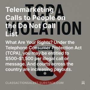 Telemarketing Calls to People on the Do Not Call List